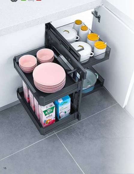 Magic corner, full pull-out