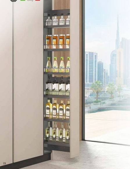 Tall bottle & spice pull-out, 200 mm cabinet