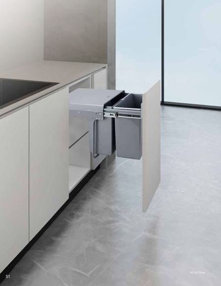 Dual waste segregation bin, 40 L
