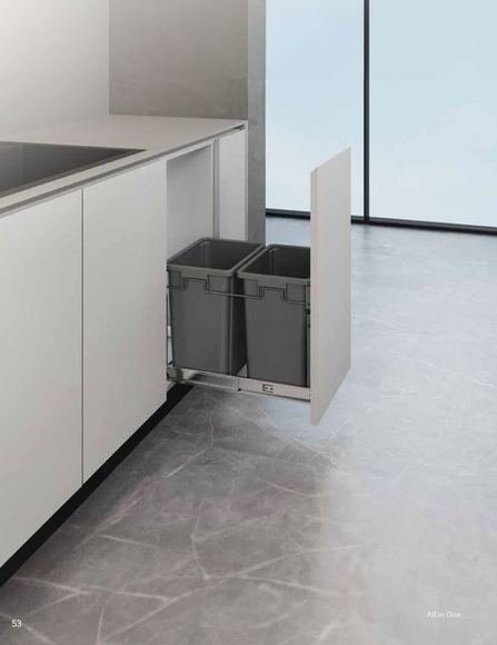 Dual waste segregation bin, 70 L