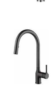 Pull-down kitchen mixer, compact arc