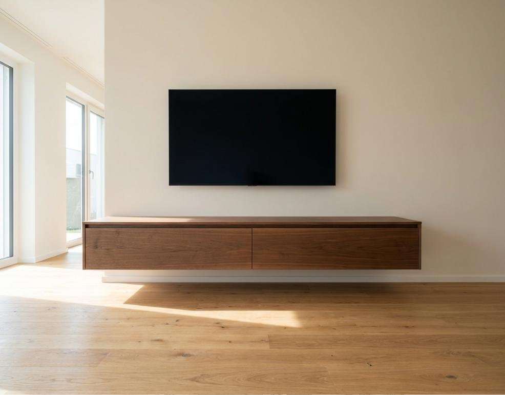 Floating TV Console by NAK Interior