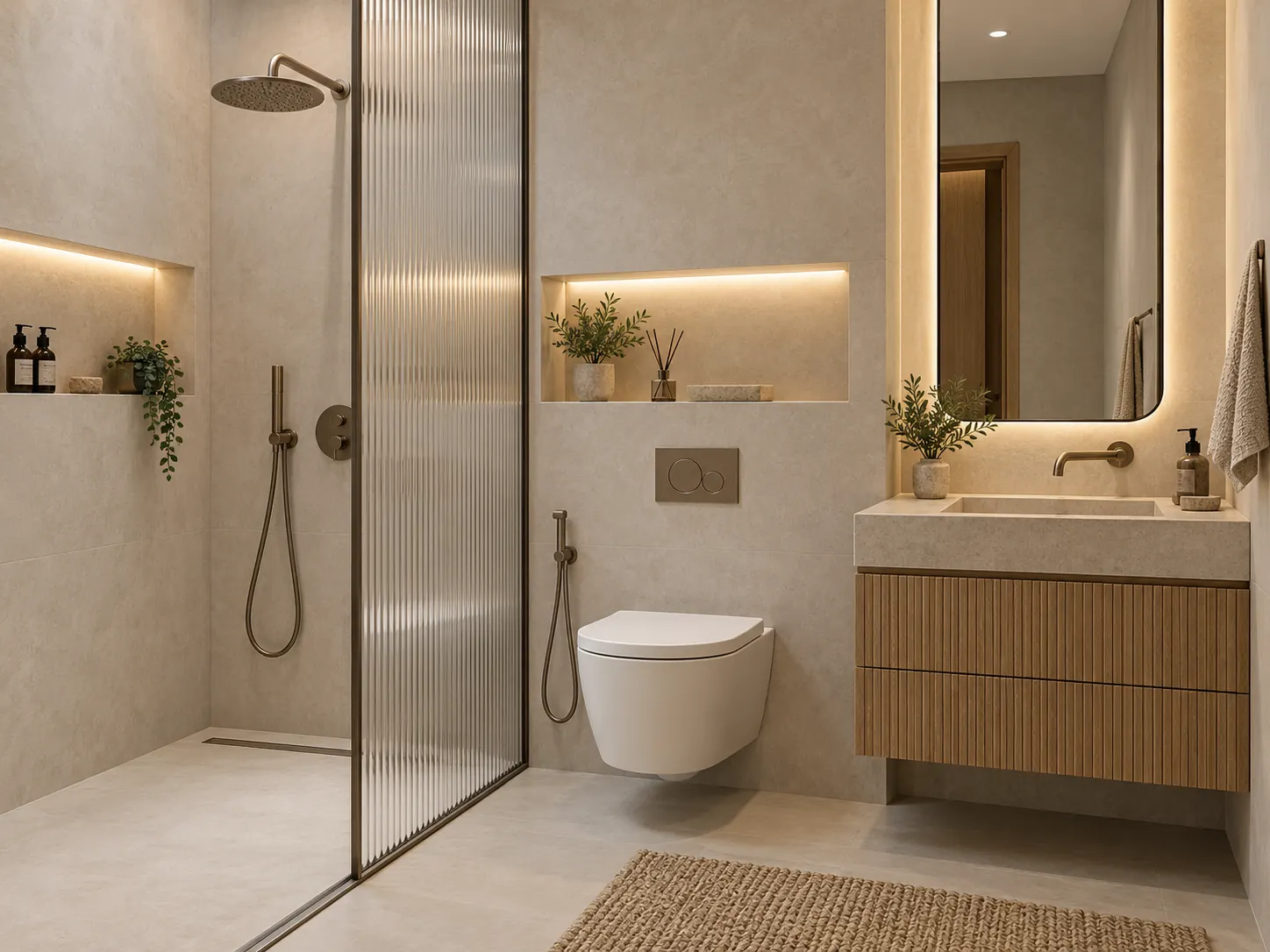 The Fluted Shower design visualisation