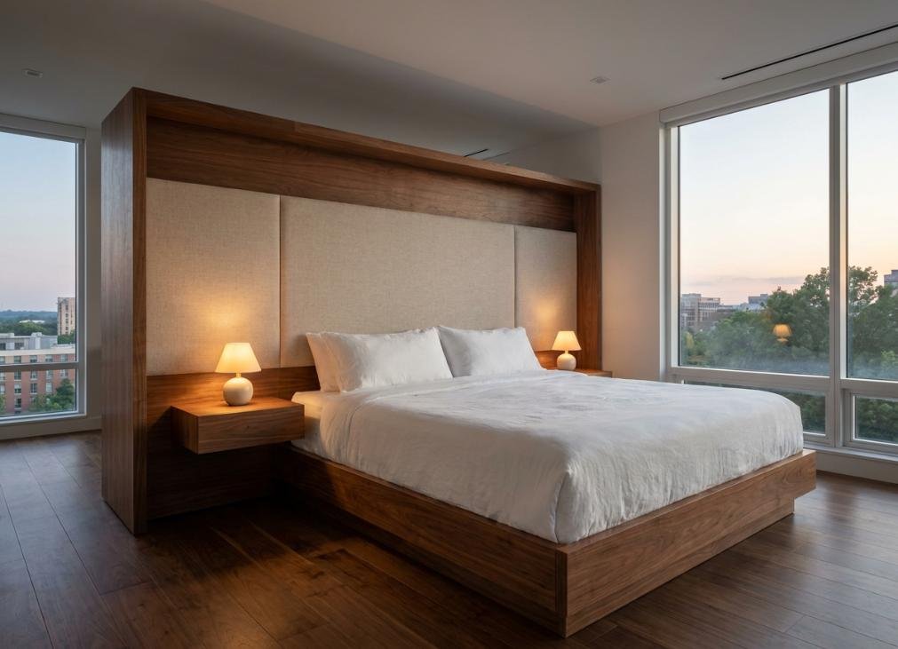King Bed with Side Tables by NAK Interior