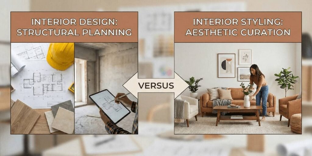 Difference Between Interior Design and Interior Styling